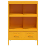Highboard Mustard Yellow 68x39x101.5 cm Steel 843105