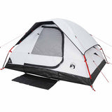 Camping Tent Dome 4-Person White Blackout Fabric Waterproof 94780