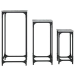 ZNTS Nesting Side Tables 3 pcs Grey Sonoma Engineered Wood 838941