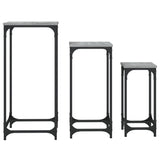 ZNTS Nesting Side Tables 3 pcs Grey Sonoma Engineered Wood 838941