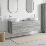 Bathroom Furniture Set 3 pcs Grey Sonoma 49.5 x 44.5 x 65.5 cm 3405944