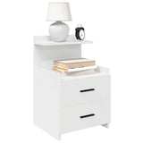 Bedside Cabinet with 2 Drawers White 40x36.5x62 cm 858632