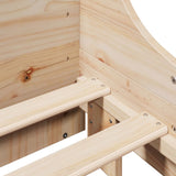 ZNTS Bed Frame without Mattress 160x200 cm Solid Wood Pine 3323761