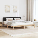 Bed frame Brown and black 180 x 200 cm Solid pine wood 3394335