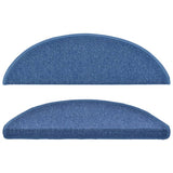 Stair Mats 10 pcs 56x17x3 cm Blue Half Round 149749