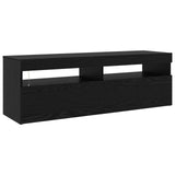 TV Cabinet 2 pcs Black Oak 260 x 37 x 40 cm Engineered Wood 3332506