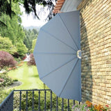 Collapsible Terrace Side Awning Grey 160 cm 44575