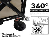NEW 5" Rubber Wheel Heavy Duty Foldable Garden Trolley Cart Wagon for Camping Garden UK-black 12106886
