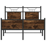 Bed Frame without Mattress Smoked Oak 120x200 cm Engineered Wood 4106924