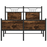 Bed Frame without Mattress Smoked Oak 120x200 cm Engineered Wood 4106924