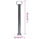 Jockey Wheel 48 mm with 2 Support Tubes and 3 Split Clamps 3214426
