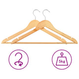 100 pcs Clothes Hanger Set Non-slip Hardwood 289913