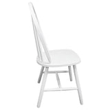 Dining Chairs 4 pcs White Solid Rubber Wood 242027