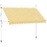43235 Manual Retractable Awning 350 cm Orange and White Stripes