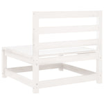 ZNTS 6 Piece Garden Sofa Set White Solid Wood Pine 3299397
