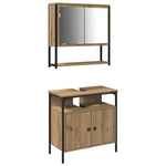 Bathroom Furniture Set with Storage 2 pcs Brown 60 x 30 x 60 cm 3334320