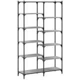 Bookshelf Grey Sonoma 100x32x170 cm Engineered Wood and Iron 832791