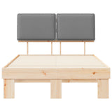 Bed Frame with Upholstered Headboard Light Grey 120 x 190 cm 877294