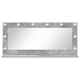 Vanity Mirror Rectangular Concrete Grey 100 x 45 x 18 cm 868328