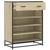 Shoe Cabinet Sonoma Oak 75x38x97.5 cm Engineered Wood and Metal 3300876
