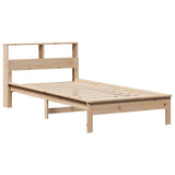 Bookcase Bed without Mattress 75x190 cm Small Single Solid Wood Pine 3309833