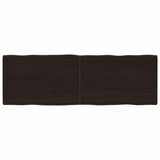 Table Top Dark Brown 180x60x cm Treated Solid Wood Live Edge 364045