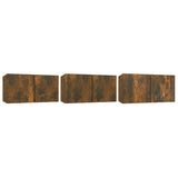5 Piece TV Cabinet Set Smoked Oak Engineered Wood 3114427