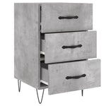 ZNTS Bedside Cabinet Concrete Grey 40x40x66 cm Engineered Wood 827656