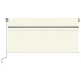 Manual Retractable Awning with Blind&LED 3.5x2.5m Cream 3069402