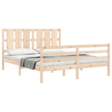 Bed Frame without Mattress King Size Solid Wood 3194121