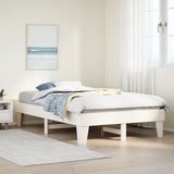 Bed Frame without Mattress White 120x200 cm Solid Wood Pine 855359