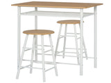 Bar Table Set, Bar Table and Stools Set, Footrest and Storage Shelf, for Kitchen, Dining Room, Pub, T3398P343146