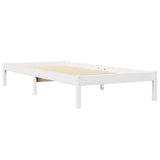 Bookcase Bed without Mattress White 100x200 cm Solid Wood Pine 3324324