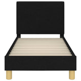 Toddler Bed Frame with Headboard Black 70 x 140 cm Fabric 42010981