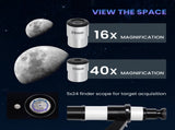 Astronomy Telescope for Adults and Beginners with 80 mm Aperture, Carry Bag, White T3398P421958