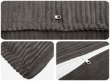 Cushion Cover 6 pcs HOUTEN Dark Grey 40 x 80 cm Corduroy 918170