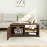 ZNTS Coffee Table Brown Oak 102x50x45 cm Engineered Wood 813034