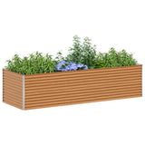 Garden Raised Bed 290 x 100 x 68 cm Galvanised Steel 42017368