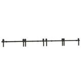 Sliding Door Hardware Kit 366 cm Steel Black 3295803