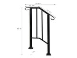 Matte Black Outdoor 1st Tier Iron Handrail 49428586
