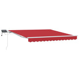 Retractable Awning Red 350 x 250 cm Fabric and Steel 3330430