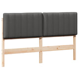 Upholstered Headboard with Headboard Brown and Dark Grey 160 cm 880169
