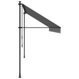 Retractable Awning Anthracite 400x150 cm Fabric and Steel 368742