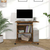 Computer Desk Smoked Oak 80x50x75 cm Engineered Wood 815543