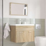3 Piece Bathroom Furniture Set Sonoma Oak Engineered Wood 3325018