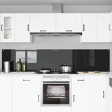 Kitchen Backsplash 2 pcs Black 120 x 50 cm Tempered Glass 3415498
