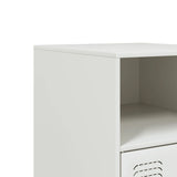 ZNTS Bedside Cabinets 2 pcs White 34.5x39x62 cm Steel 841774