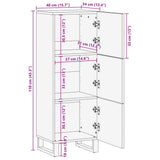 Highboard 40x34x110 cm Solid Wood Acacia 377583