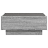 Coffee Table with LED Grey Sonoma 70x50x30 cm Engineered Wood 847516