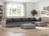 6 pcs Rattan Lounge Set with Cushions GENDT Natural Rattan 3429851